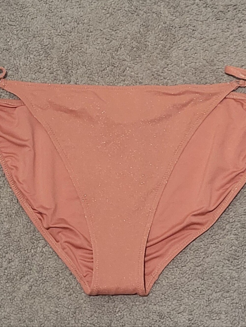 Old Navy Sz XL Salmon String Bikini Bottom Salmon Sparkle NWOT Swim Glitter